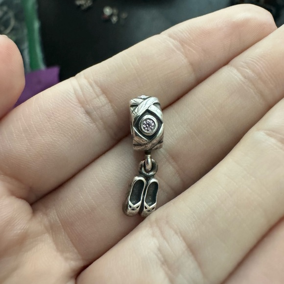 Pandora Ballet Slippers Dangle Charm - Picture 2 of 5